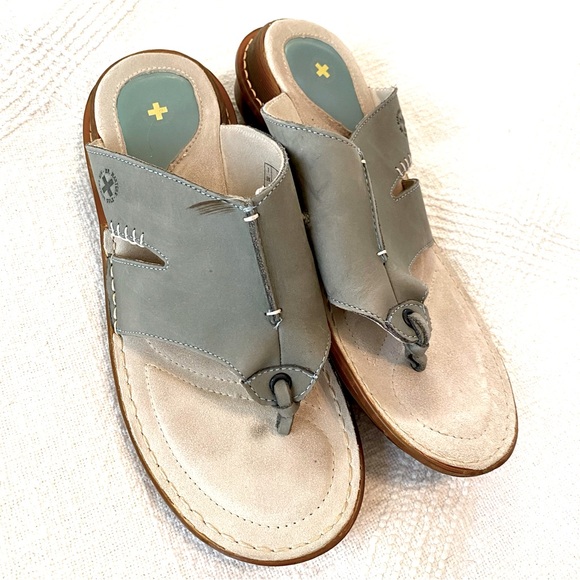 Dr. Martens Dusty Teal Leather Sandals Size US9 UK7 EU41 Rare Style & Color - Picture 5 of 6